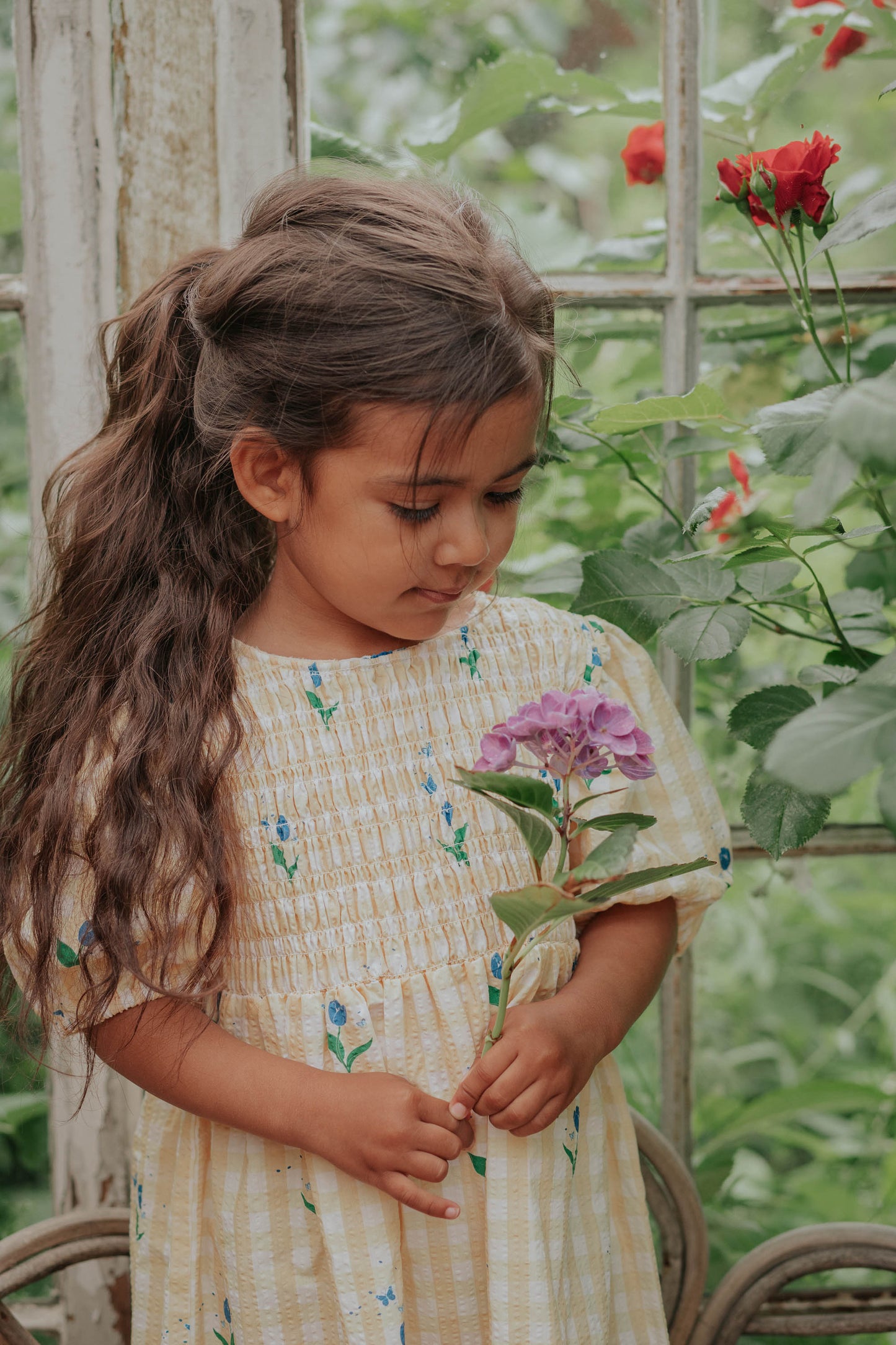 FLIINK AGNES FLOWER SS DRESS DRESS SUNLIGHT FLOWER AOP