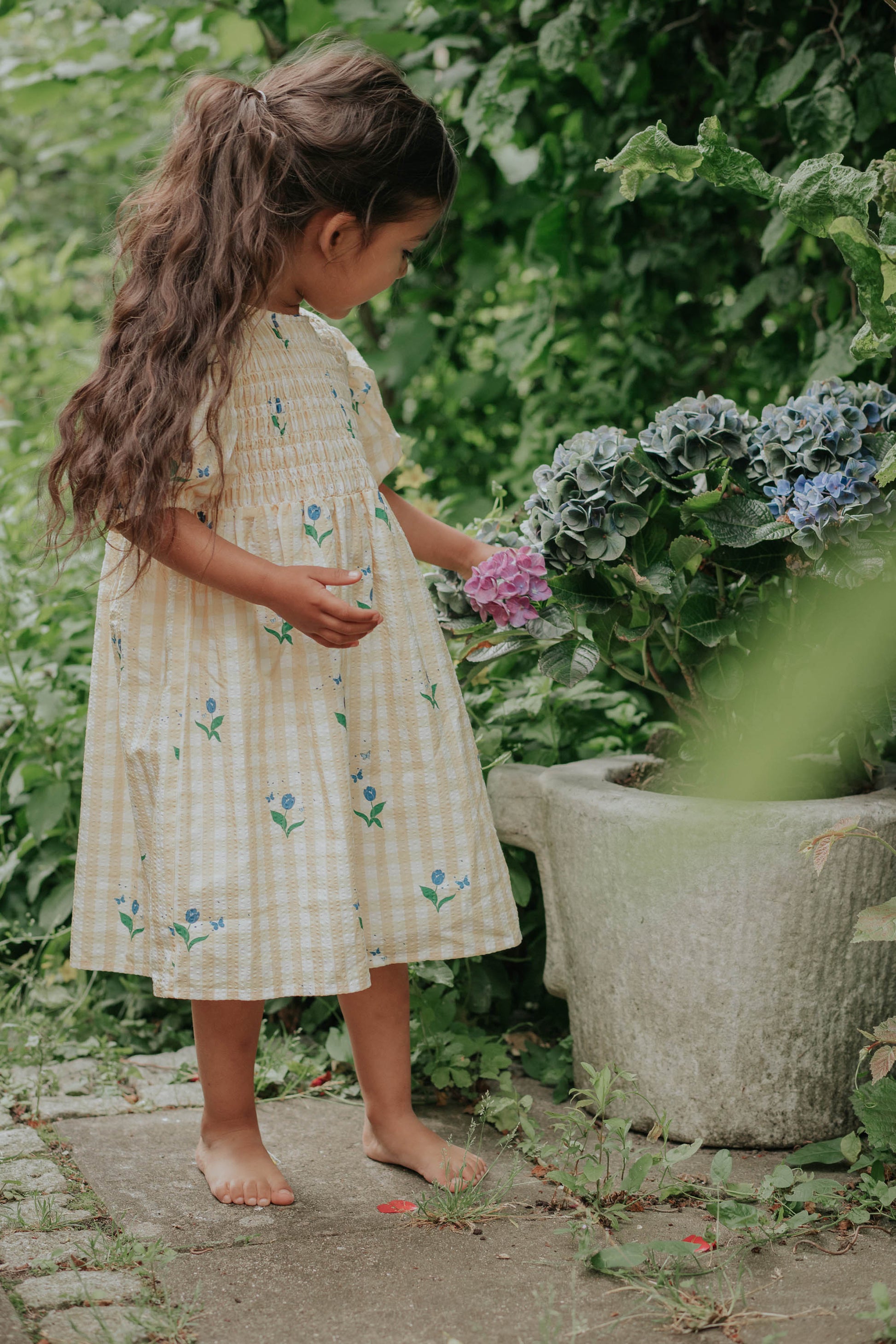 FLIINK AGNES FLOWER SS DRESS DRESS SUNLIGHT FLOWER AOP