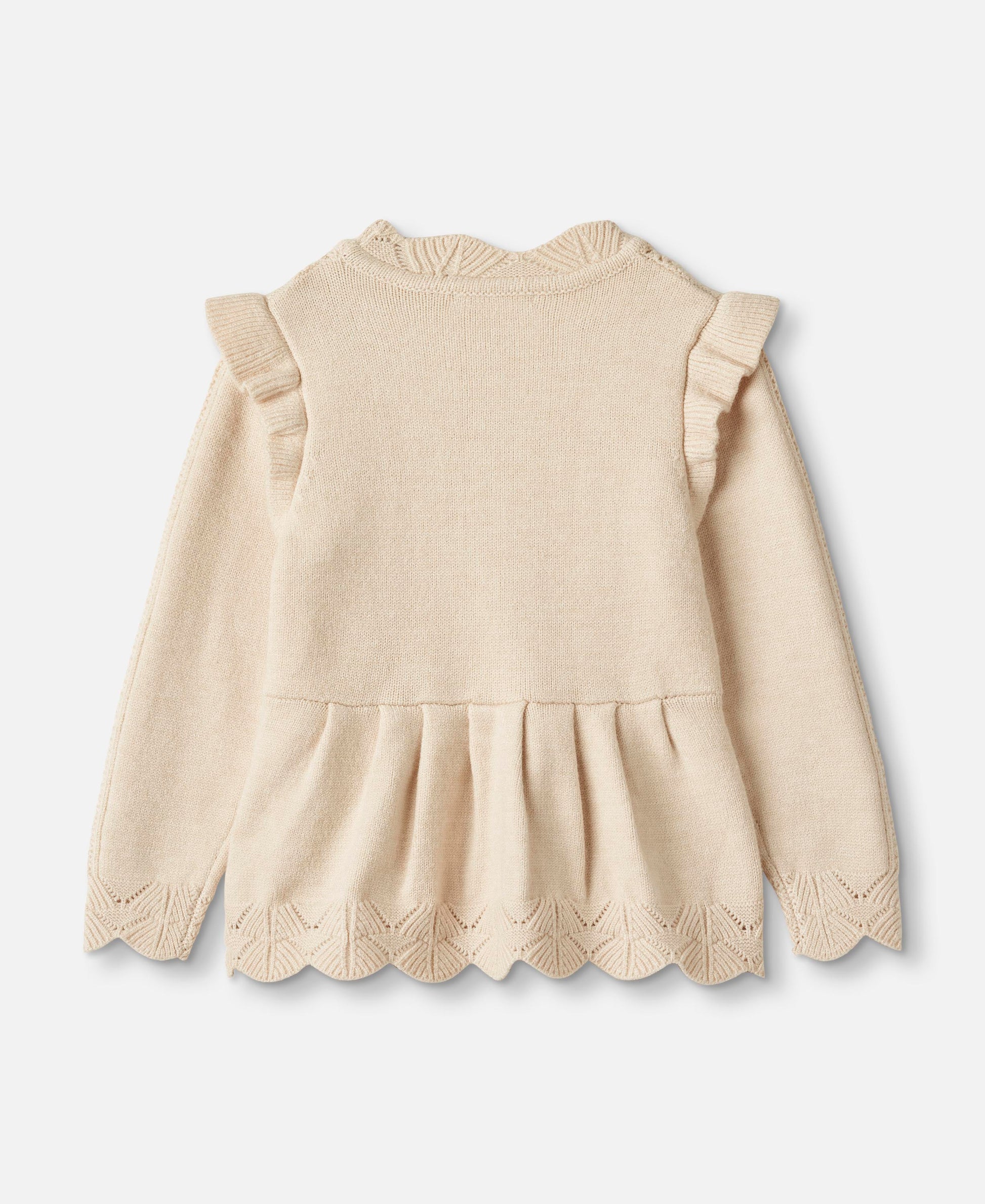 FLIINK ALILLY PEPLUM PULLOVER BLOUSE SANDSHELL