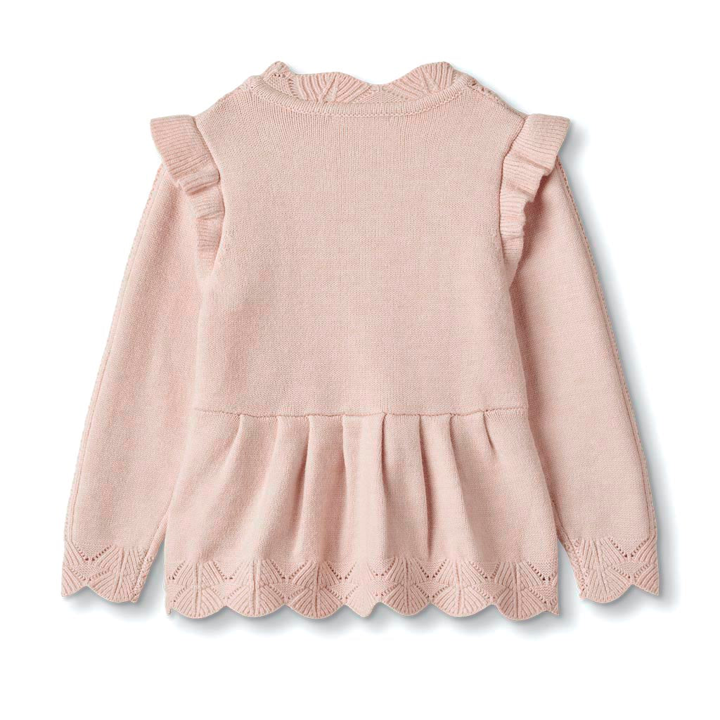 FLIINK ALILLY PEPLUM PULLOVER PULLOVER PEACH WHIP