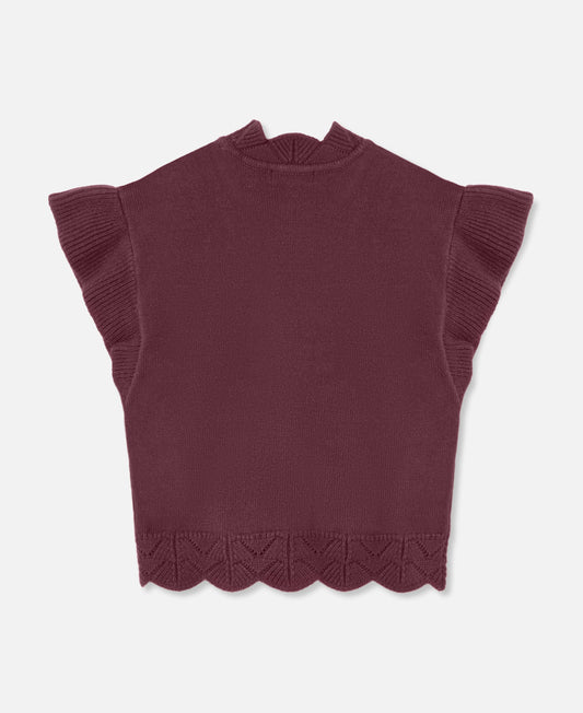 FLIINK ALILLY WIDE VEST VEST BURGENDY
