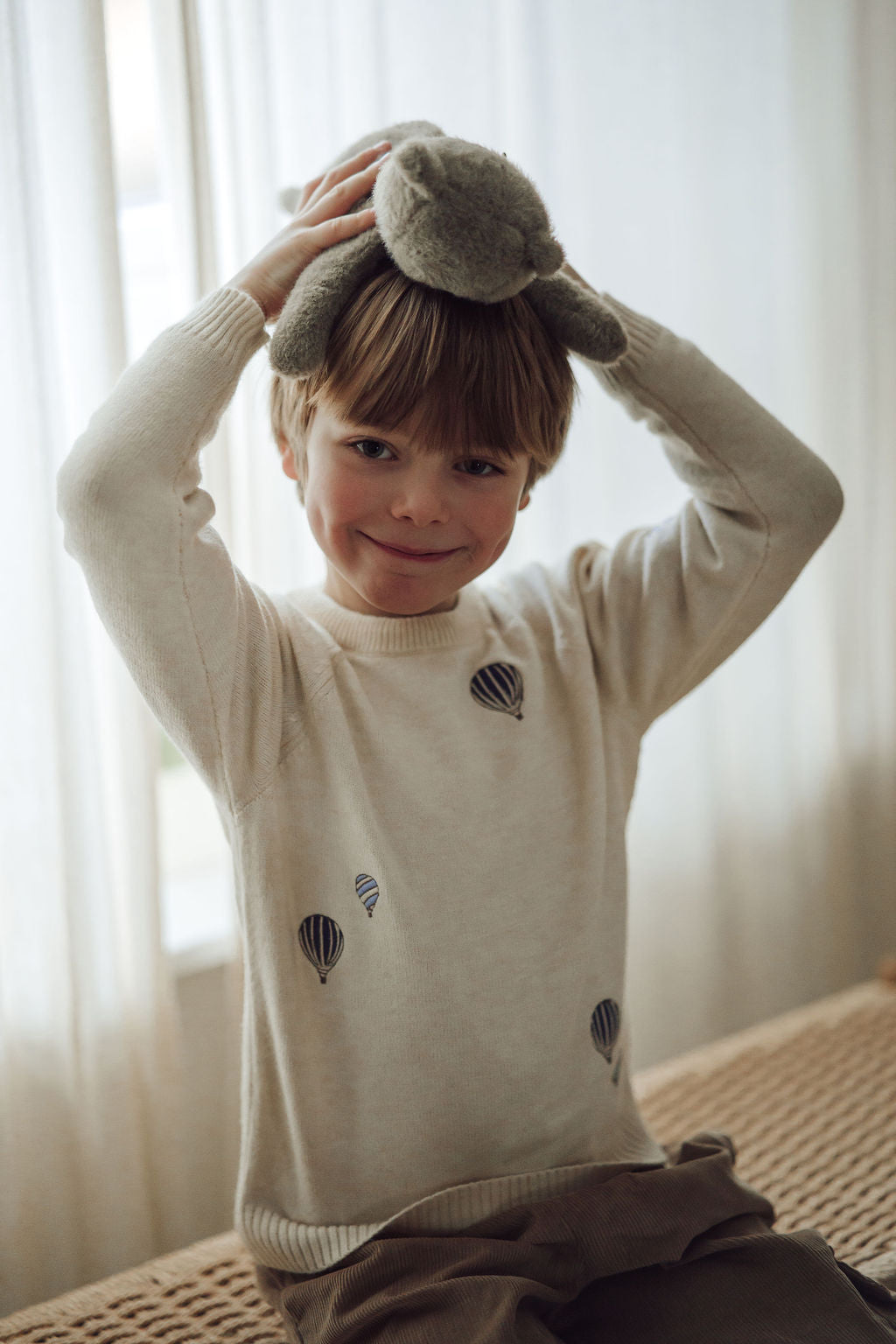FLIINK ALON BALLOON PULLOVER PULLOVER SANDSHELL