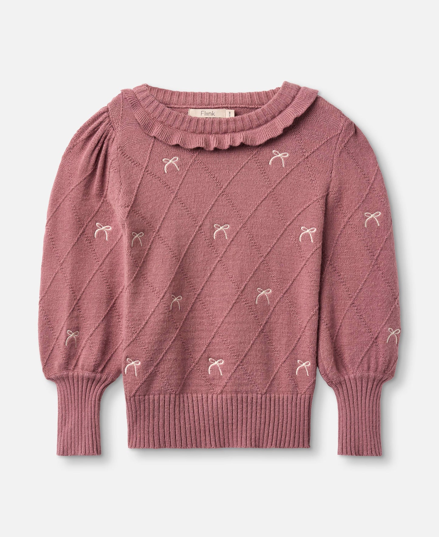 FLIINK ALON BOW BLOUSE BLOUSE ASH ROSE