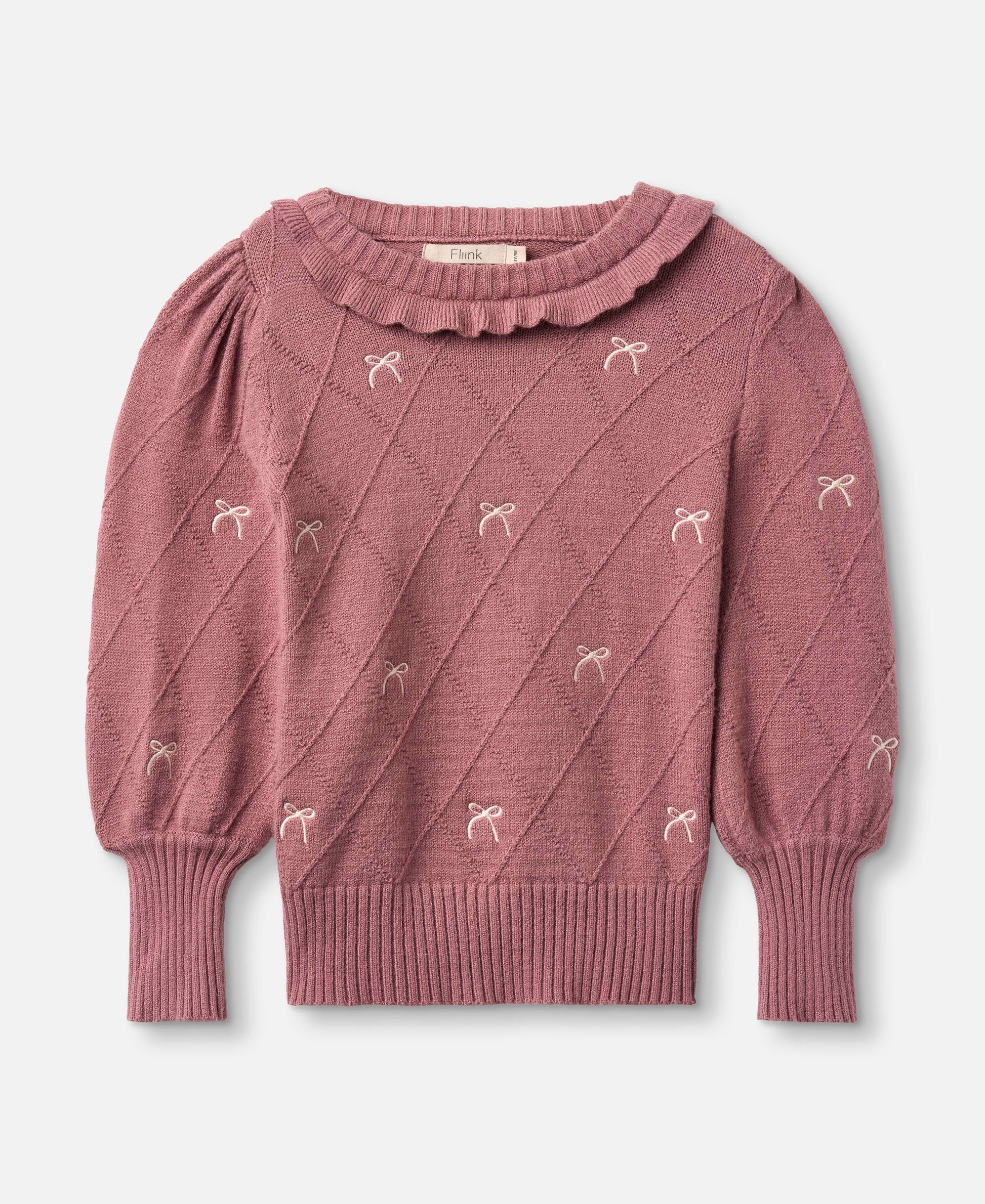 FLIINK ALON BOW BLOUSE BLOUSE ASH ROSE
