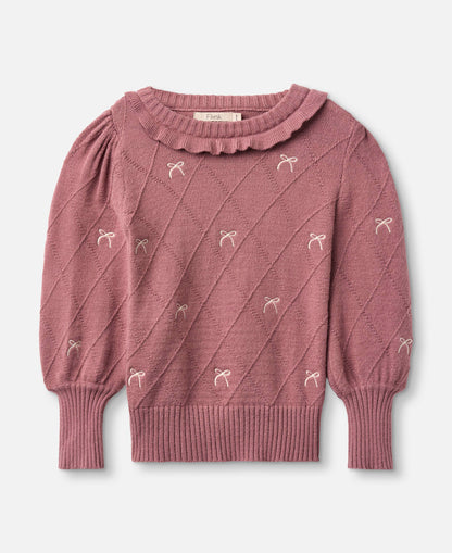 FLIINK ALON BOW BLOUSE BLOUSE ASH ROSE