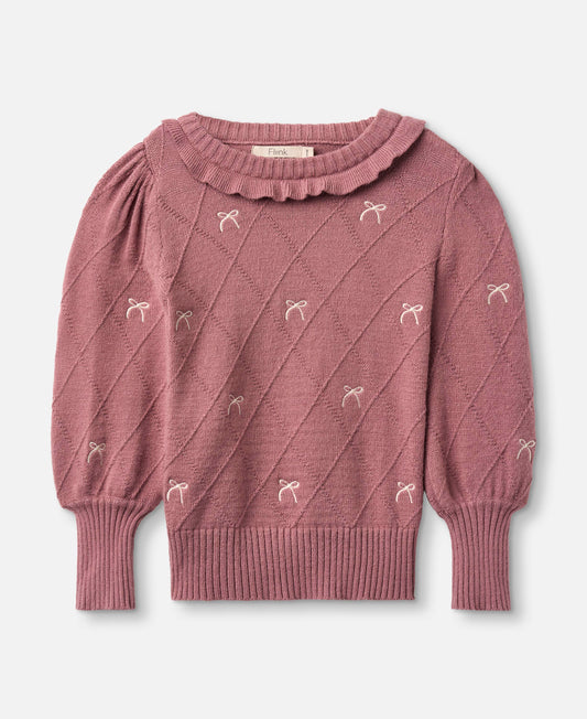 FLIINK ALON BOW BLOUSE BLOUSE ASH ROSE