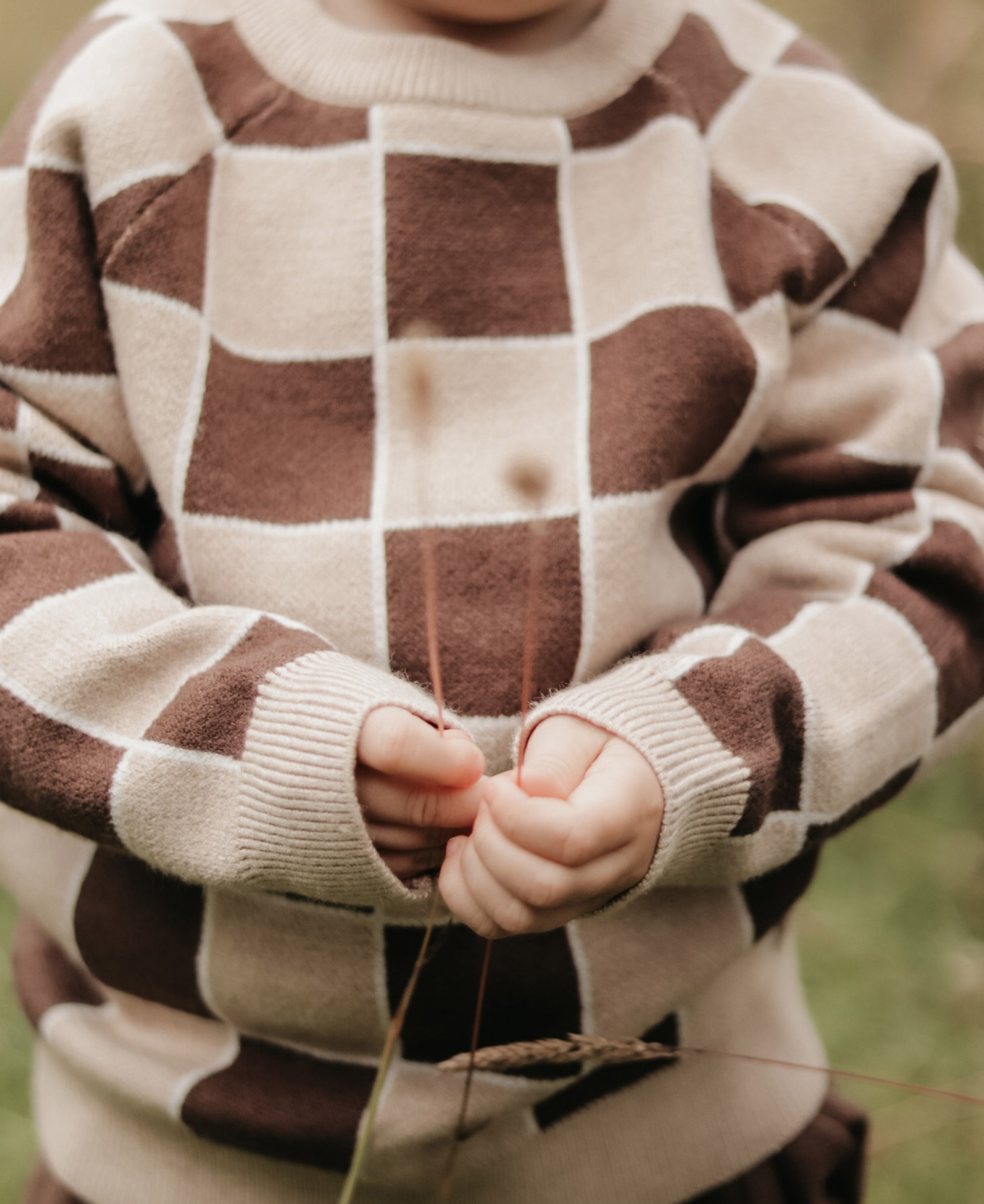 FLIINK ALON CHECK PULLOVER PULLOVER HUMUS CHECK