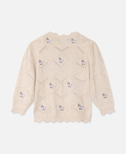 FLIINK ALON GOOSE PULLOVER BLOUSE SANDSHELL