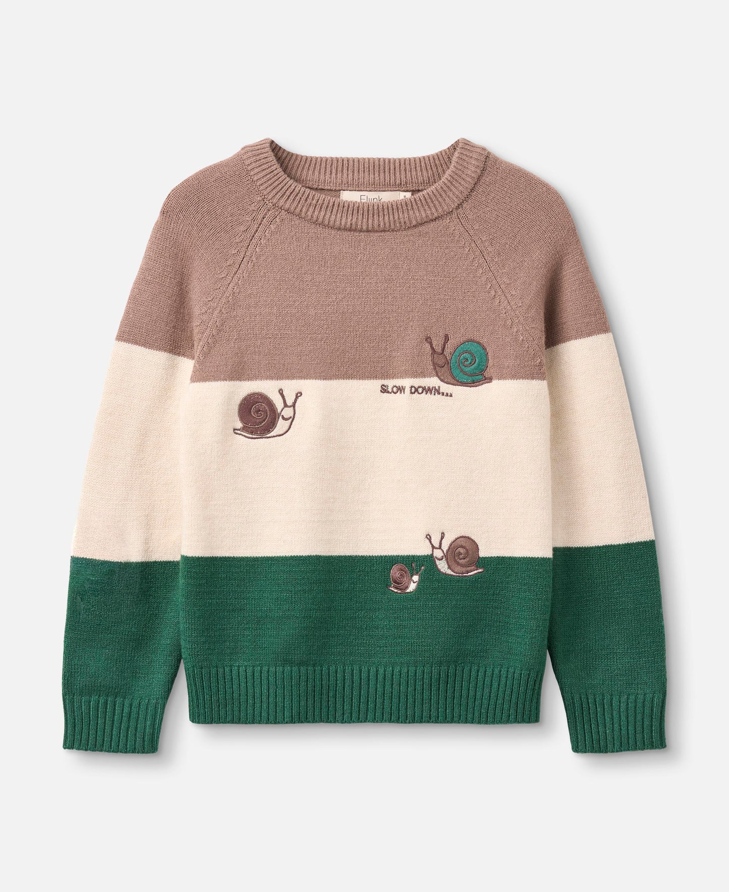 FLIINK ALON SNAIL PULLOVER PULLOVER PINE BARK STRIPE
