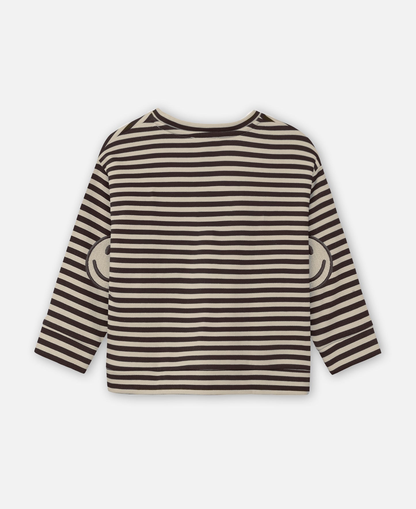 FLIINK ALVIN LS STRIPE SWEATSHIRT PULLOVER COFFEE BEAN / SANDSHELL