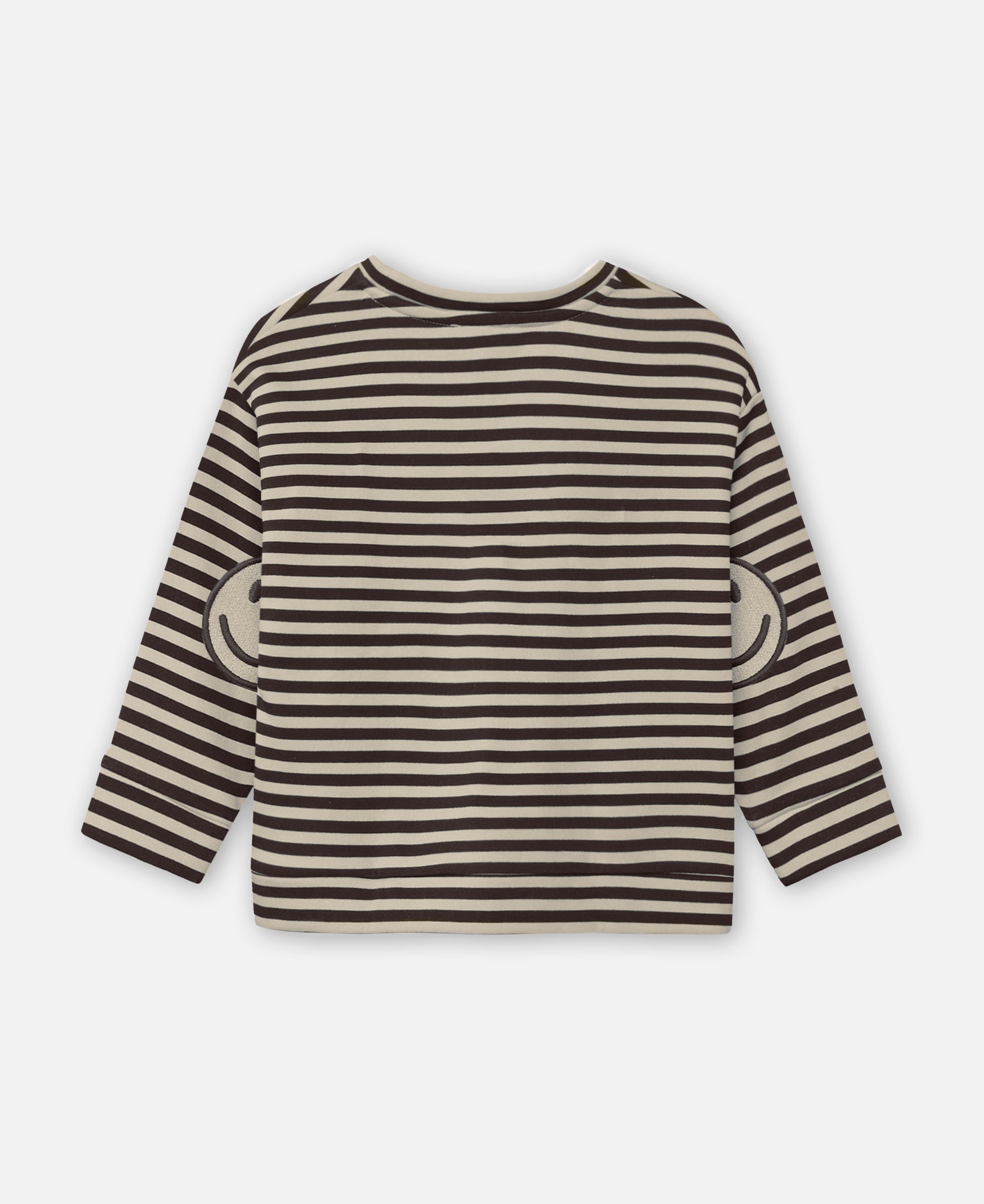 FLIINK ALVIN LS STRIPE SWEATSHIRT PULLOVER COFFEE BEAN / SANDSHELL