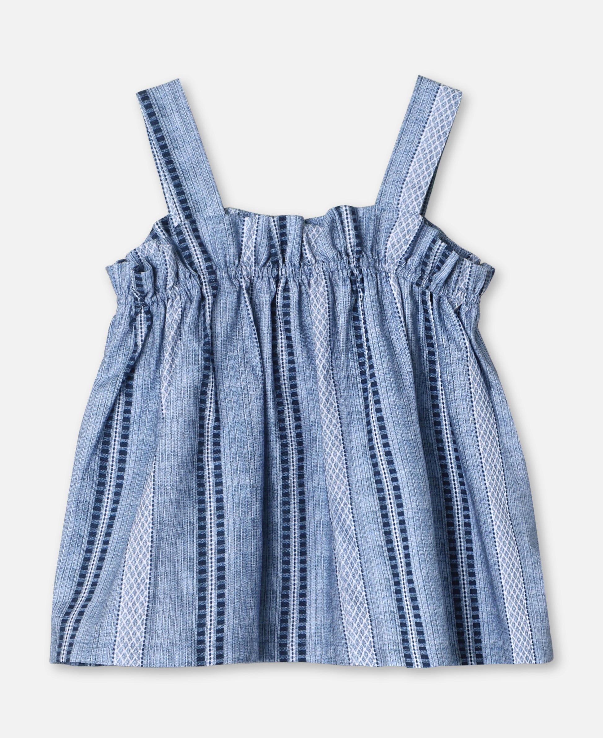 FLIINK AMIE RUFFLE TOP SINGLET NAVY