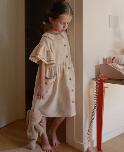 FLIINK AMOUR FLOWER DRESS DRESS SANDSHELL