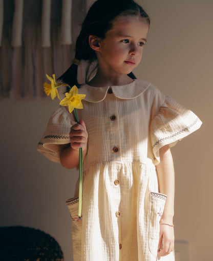 FLIINK AMOUR FLOWER DRESS DRESS SANDSHELL