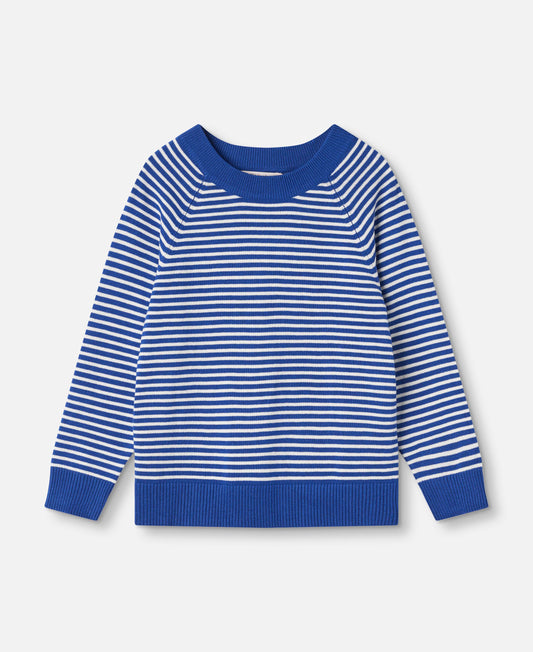 FLIINK ANCHOR STRIPE  PULLOVER PULLOVER MAZERINE BLUE CLOUD DANCER STRIPE