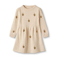 BENNA EMBR. DRESS - SANDSHELL