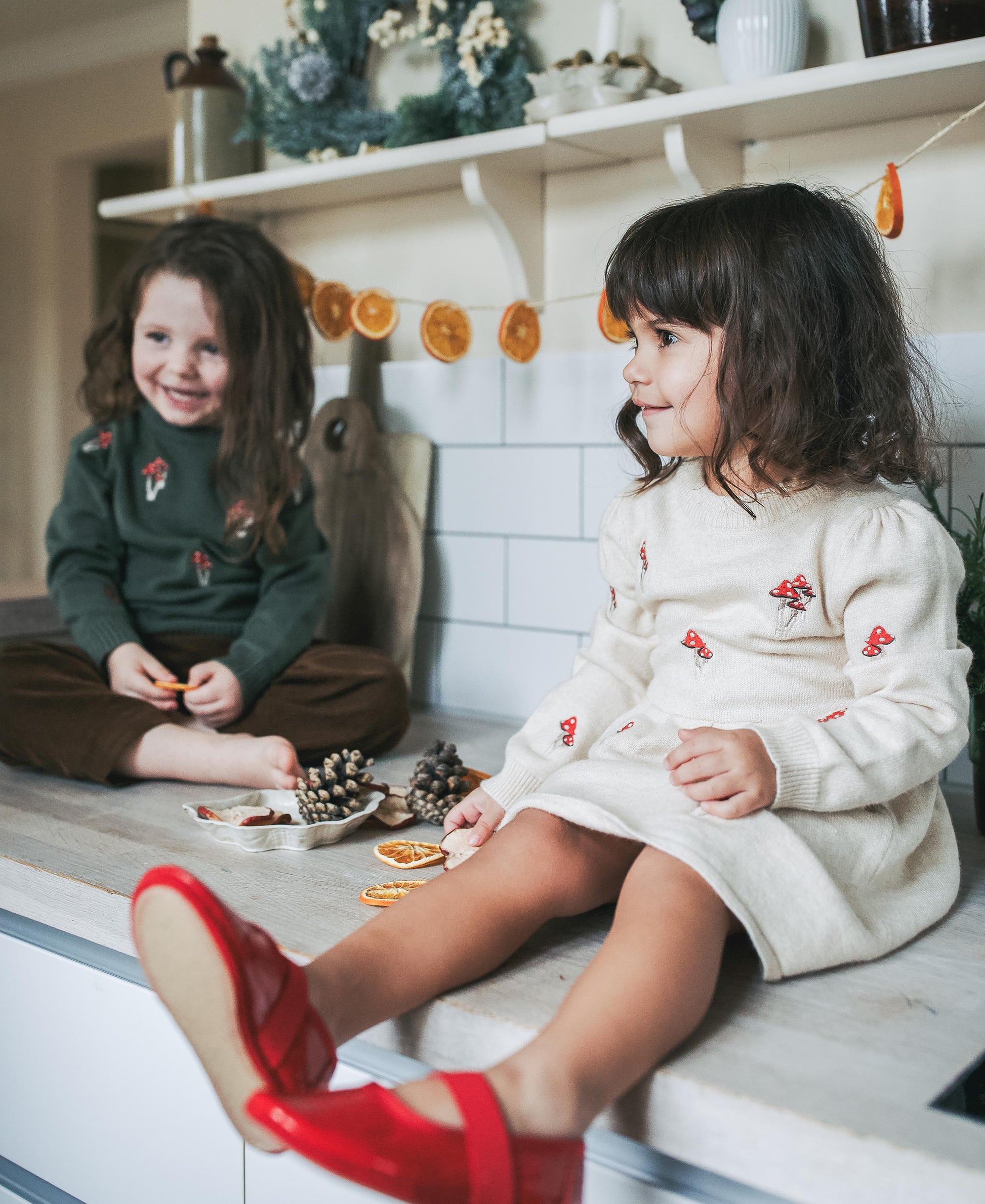 FLIINK BENNA MUSHROOM DRESS DRESS SANDSHELL