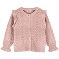 BENNA RUFFLE CARDIGAN - PEACH WHIP