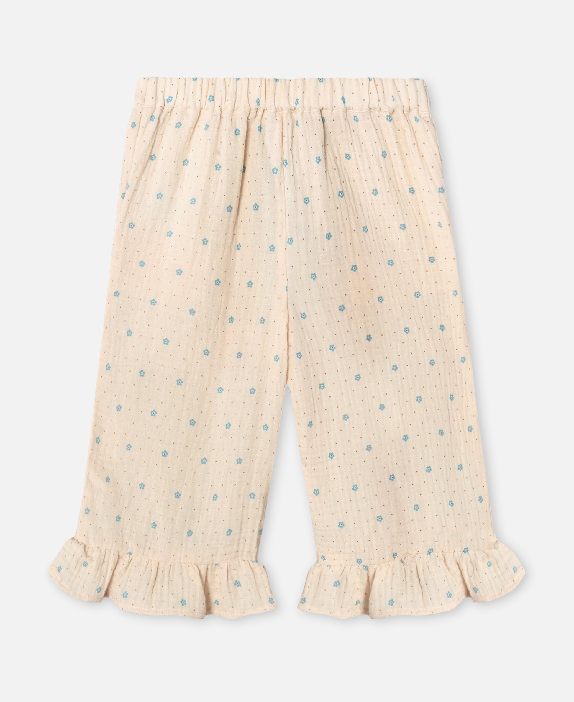 FLIINK BLOOMING RUFFLE PANT PANT SANDSHELL AOP
