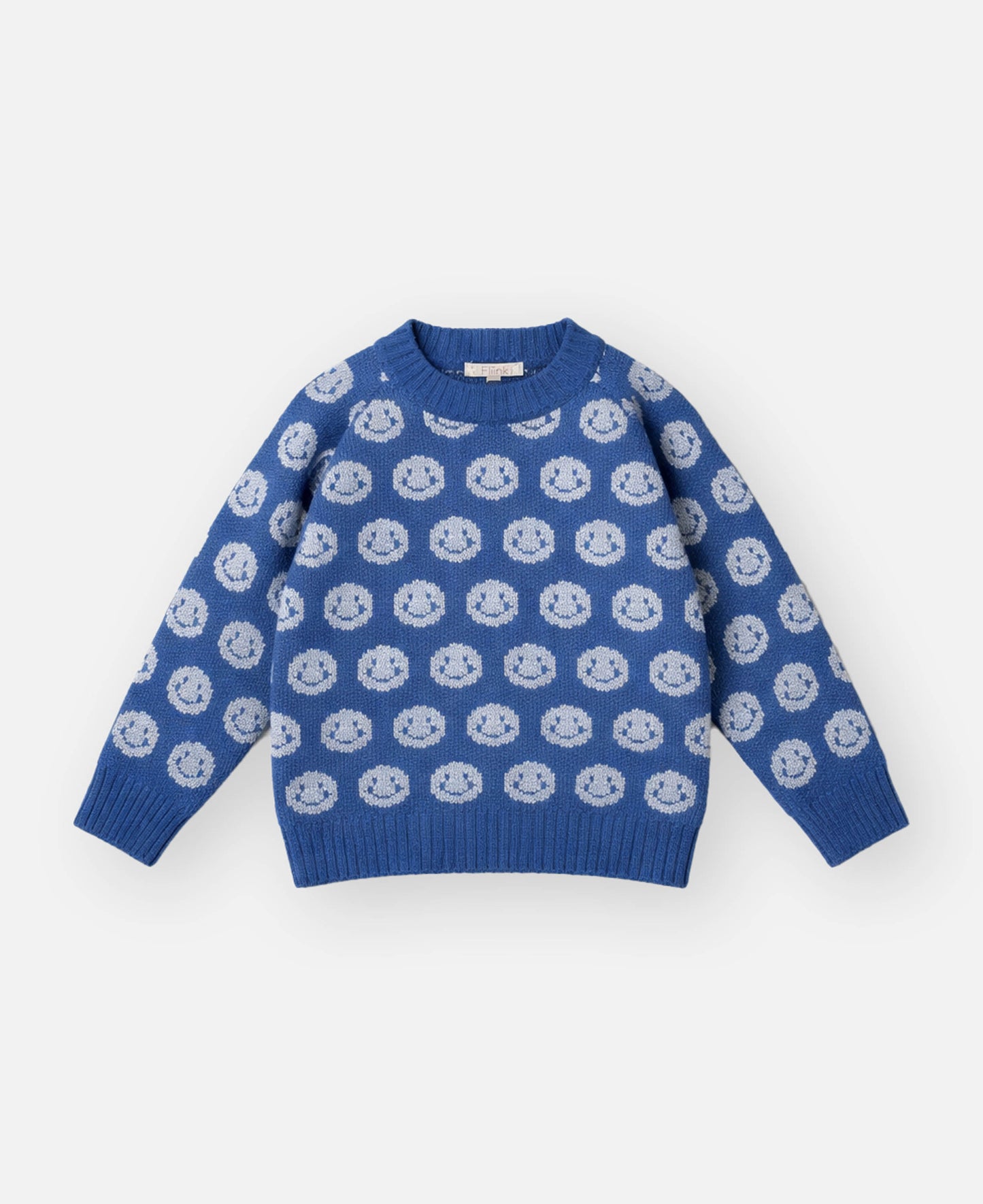 FLIINK BON CASHMERE EMOJI PULLOVER PULLOVER INSIGNIA BLUE