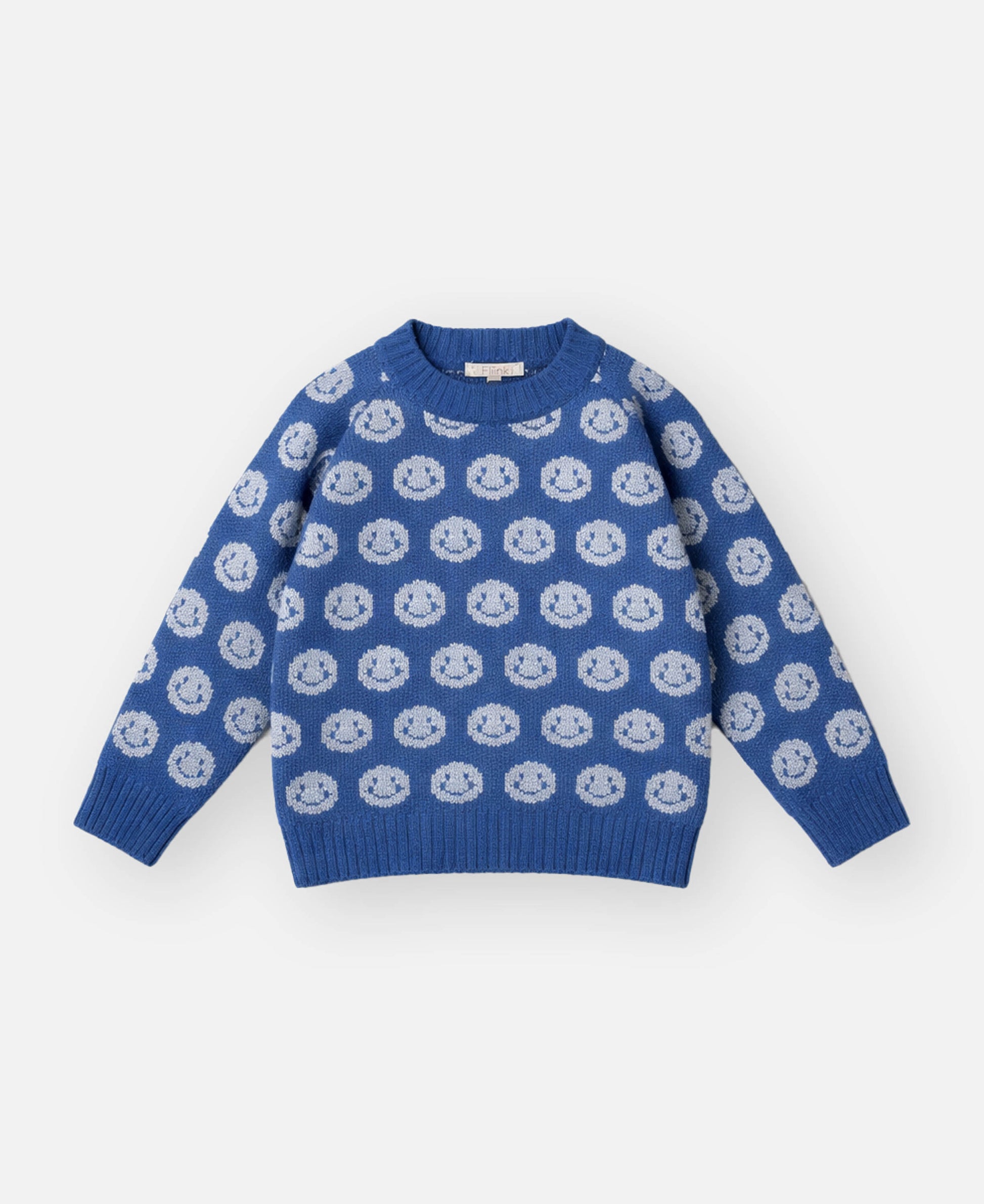 FLIINK BON CASHMERE EMOJI PULLOVER PULLOVER INSIGNIA BLUE