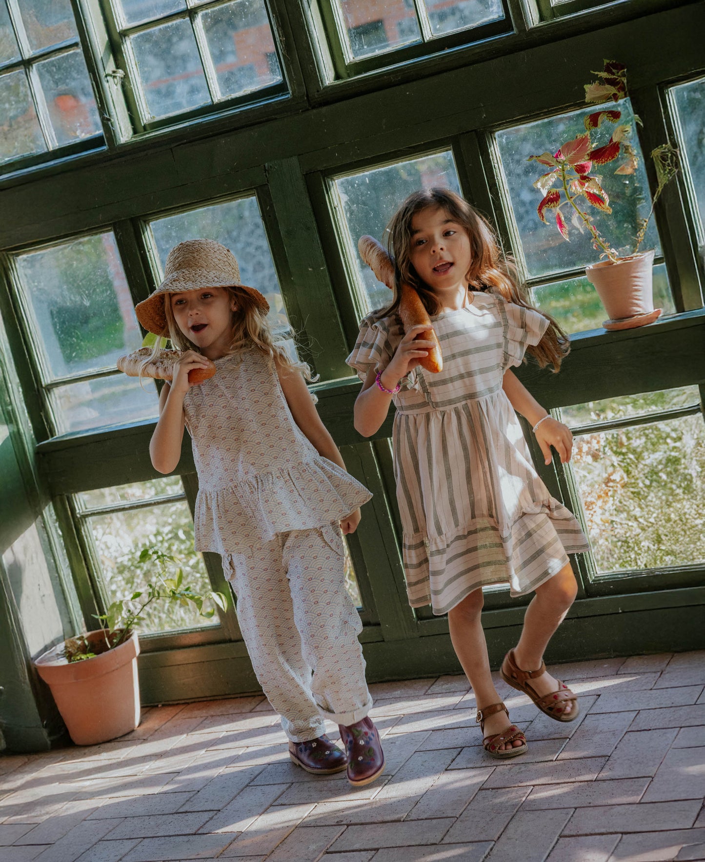 FLIINK BRIDGET TOP SKIRT SANDSHELL AOP