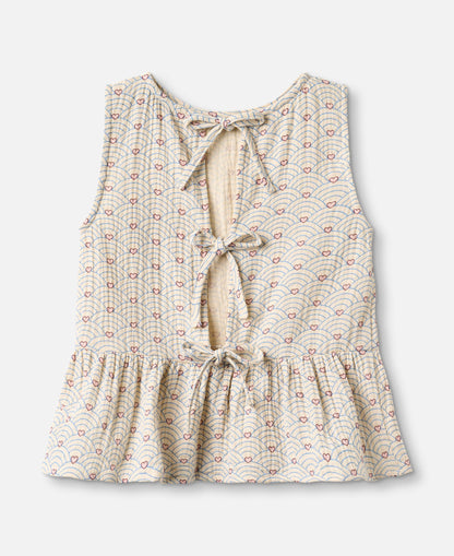 FLIINK BRIDGET TOP SKIRT SANDSHELL AOP