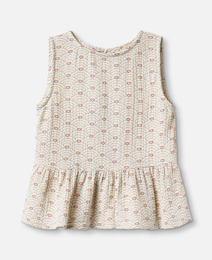 FLIINK BRIDGET TOP SKIRT SANDSHELL AOP