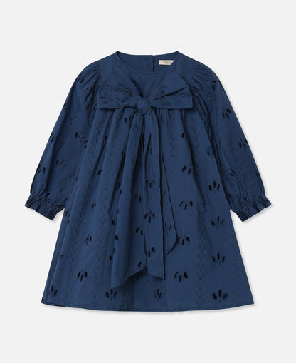 FLIINK CAMMA BOW DRESS DRESS INSIGNIA BLUE