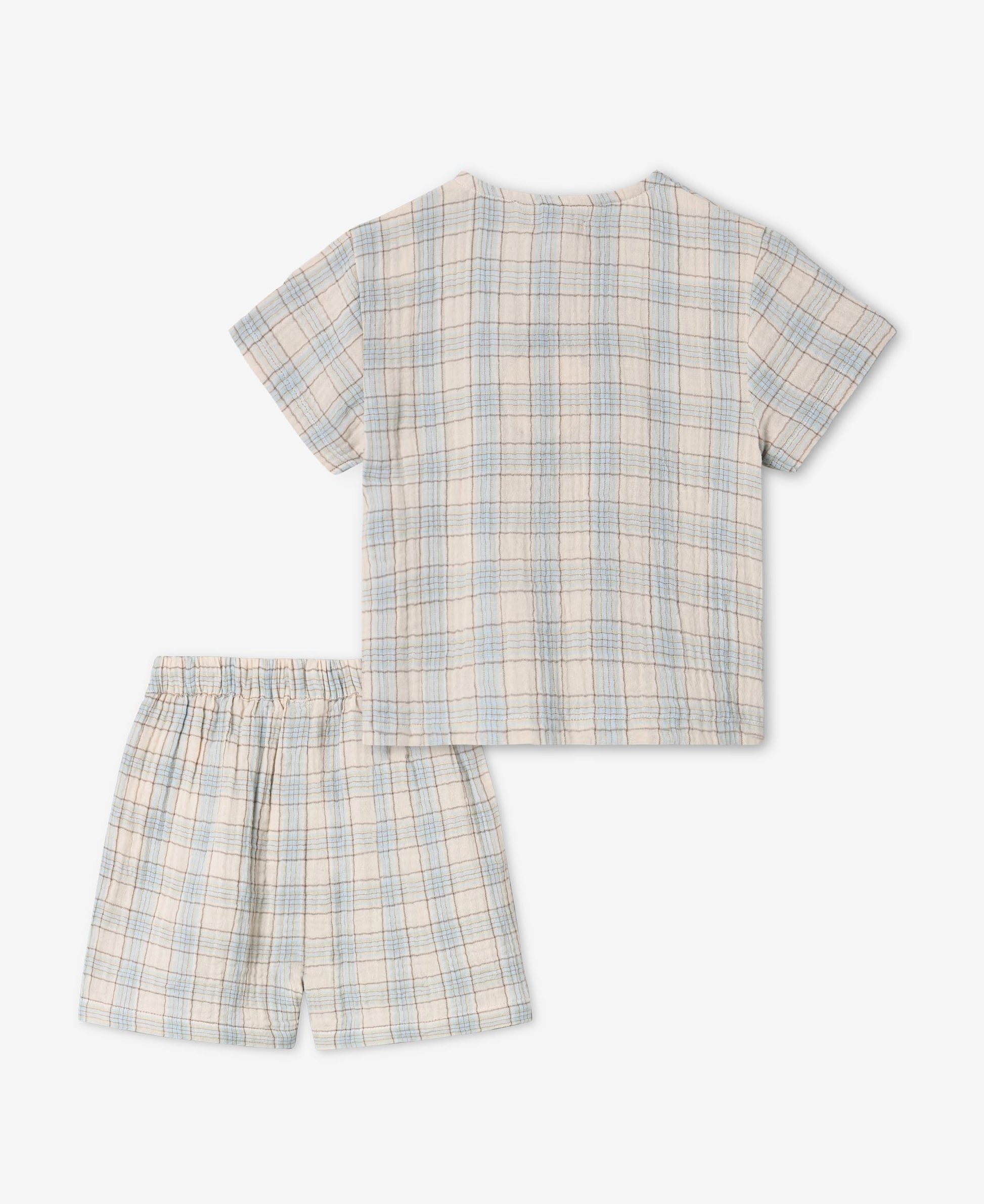 FLIINK CHA CHA SHORTS SET SET SANDSHELL CHECK
