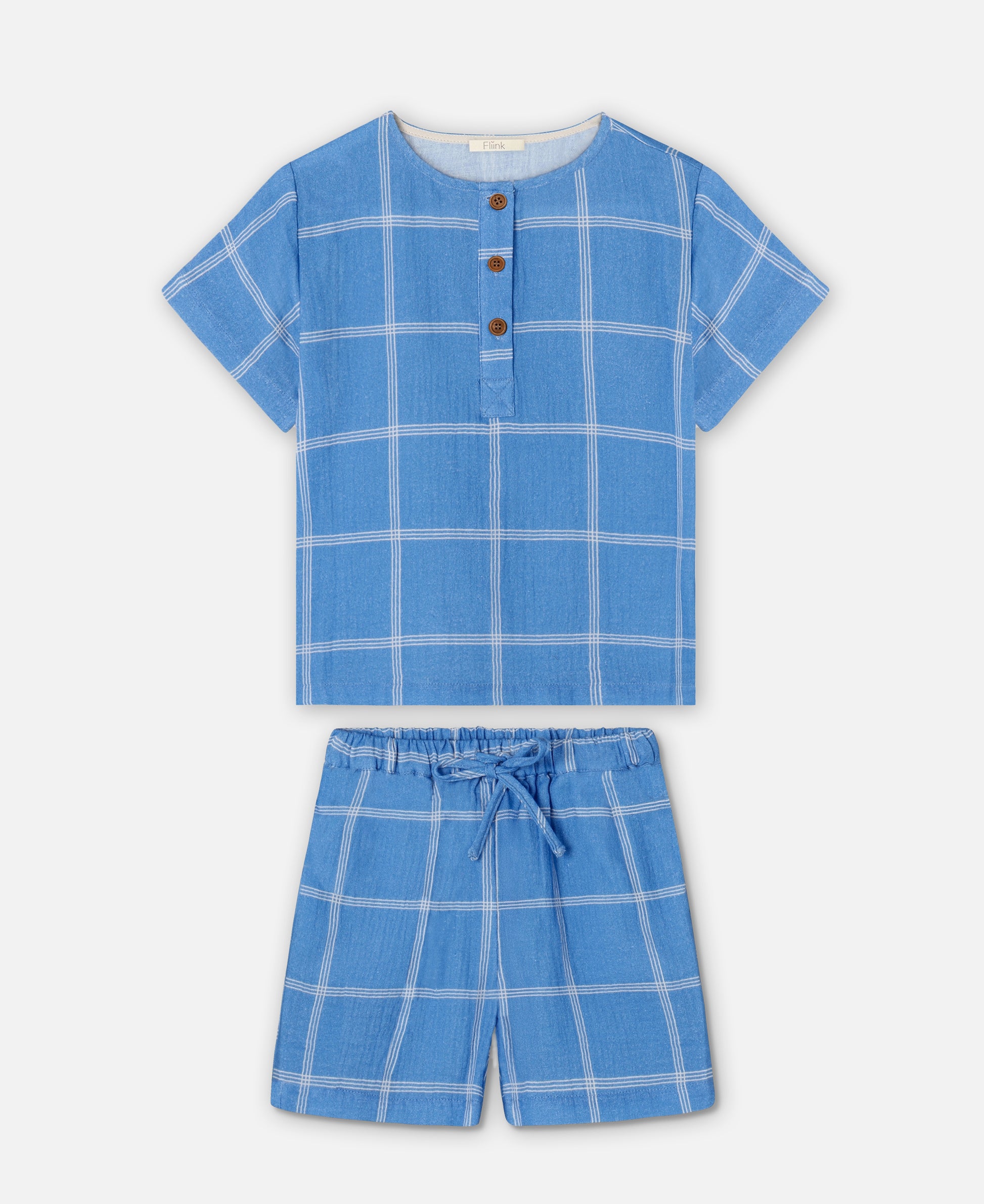 FLIINK CHA CHA SHORT SET SET MARINA CHECK