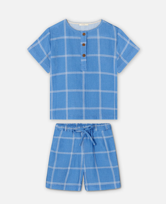 FLIINK CHA CHA SHORT SET SET MARINA CHECK