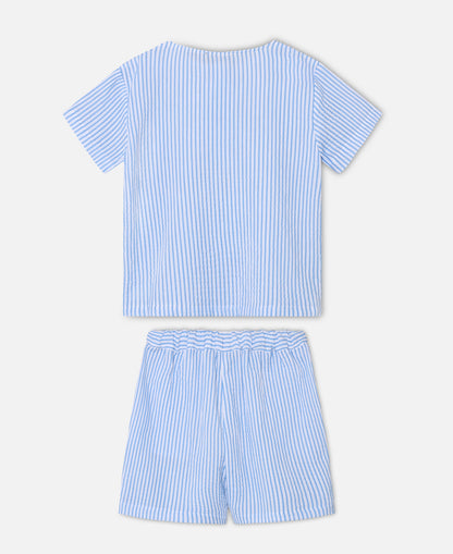 FLIINK CHA CHA SHORT SET SET MARINA STRIBED