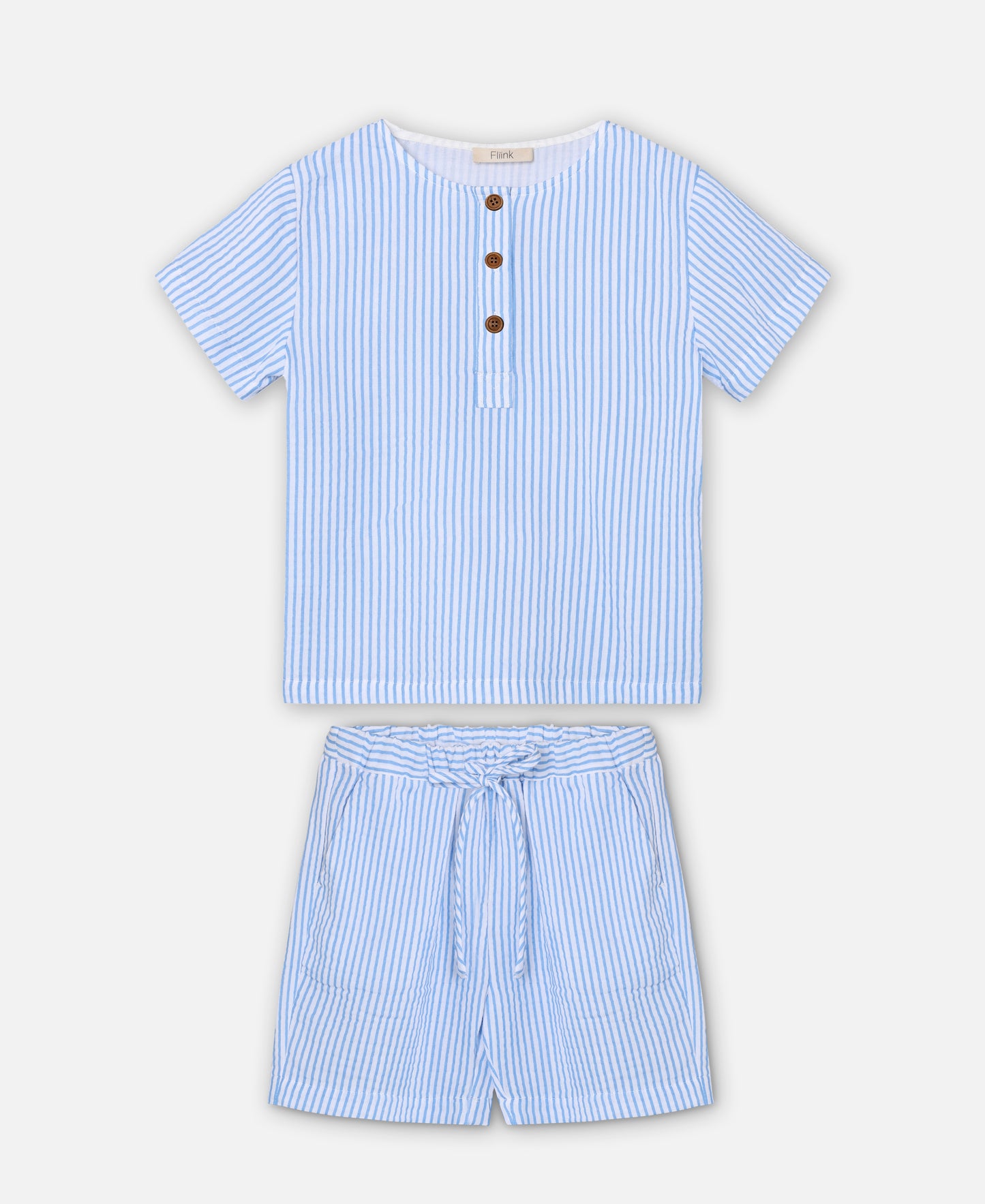 FLIINK CHA CHA SHORT SET SET MARINA STRIBED