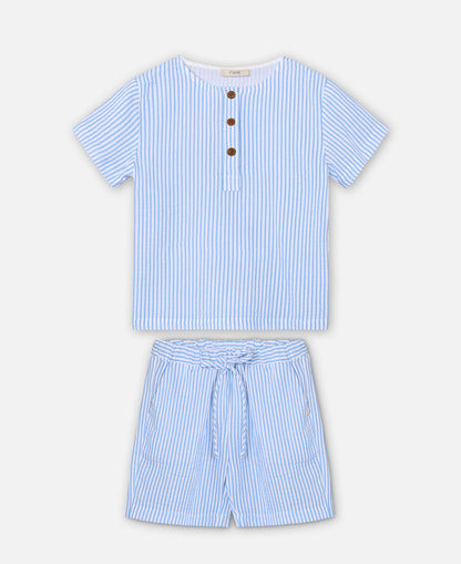 FLIINK CHA CHA SHORT SET SET MARINA STRIBED