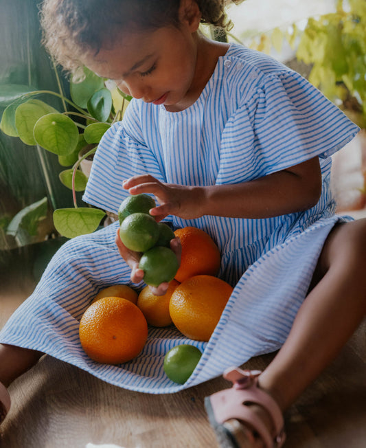 FLIINK CHA CHA SS DRESS DRESS MARINA STRIBED