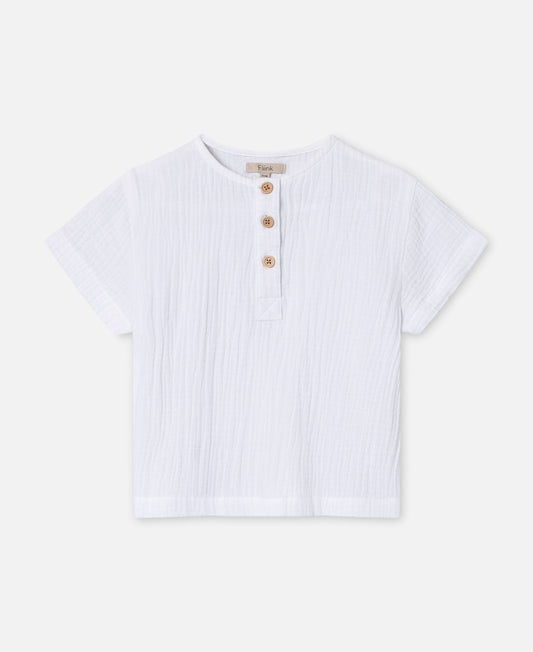 FLIINK CHA CHA SS SHIRT BLOUSE CLOUD DANCER