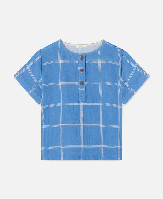 FLIINK CHA CHA SS T-SHIRT T-SHIRT MARINA CHECK