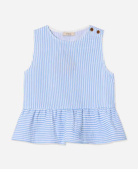 FLIINK CHA CHA TOP BLOUSE MARINA STRIBED