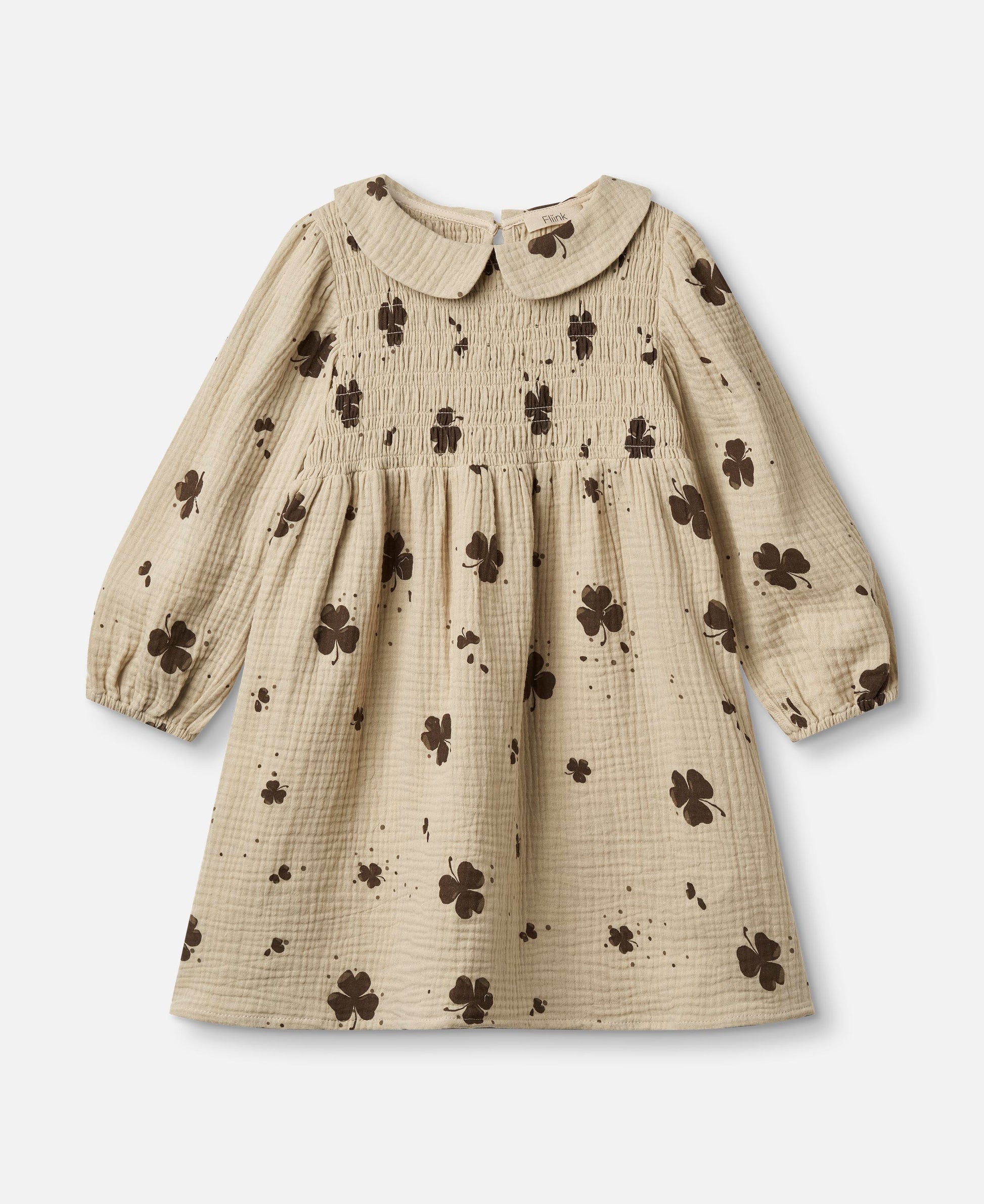 FLIINK CLOVER DRESS DRESS HUMUS/CARAFE AOP