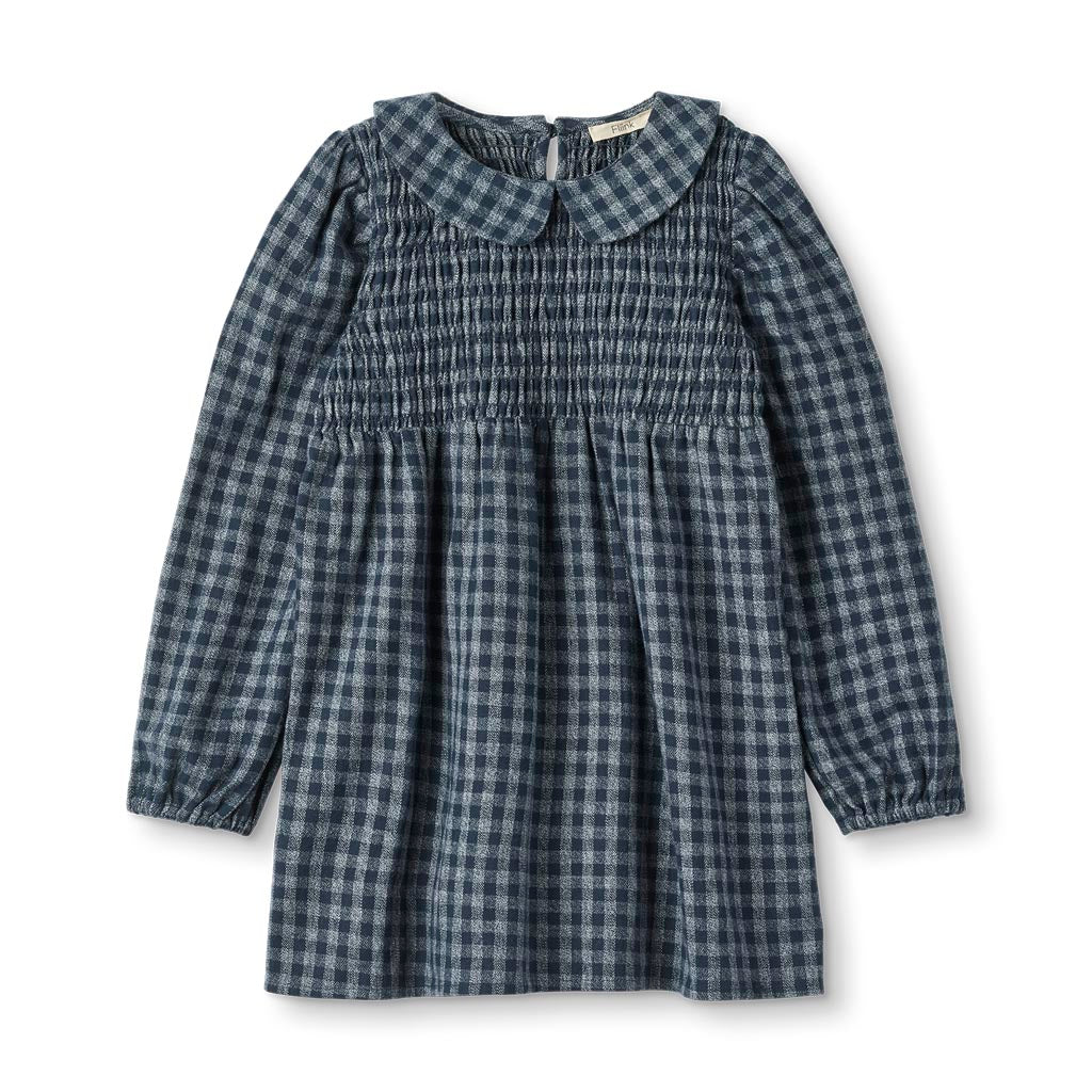 FLIINK CODA CHECK DRESS DRESS NAVY