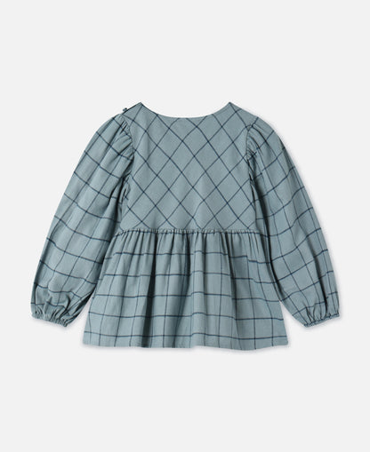 FLIINK CODY CHECK BLOUSE BLOUSE SLATE