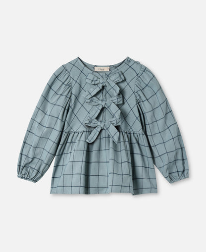 FLIINK CODY CHECK BLOUSE BLOUSE SLATE