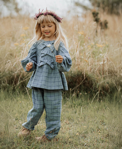 FLIINK CODY CHECK PANT PANT SLATE