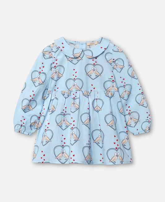 FLIINK COLOMBE LS TUNIC TUNIC DREAM BLUE AOP