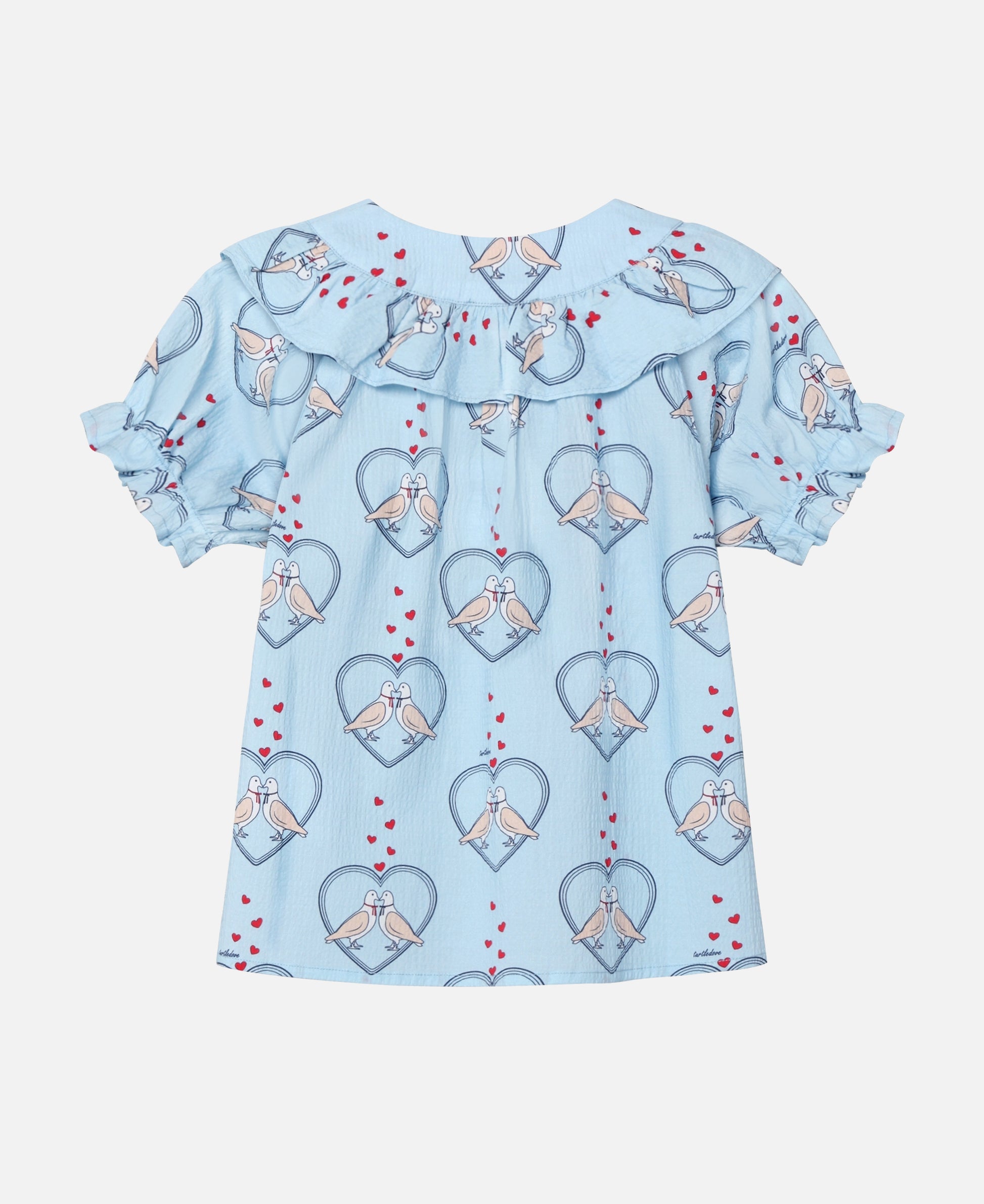 FLIINK COLOMBE SS BLOUSE BLOUSE DREAM BLUE AOP
