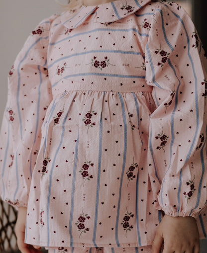 FLIINK COLOMBE TUNIC TUNIC CHALK PINK AOP