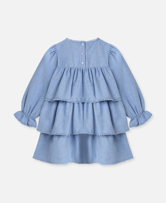 FLIINK CONNIE RUFFLE DRESS DRESS MARINA