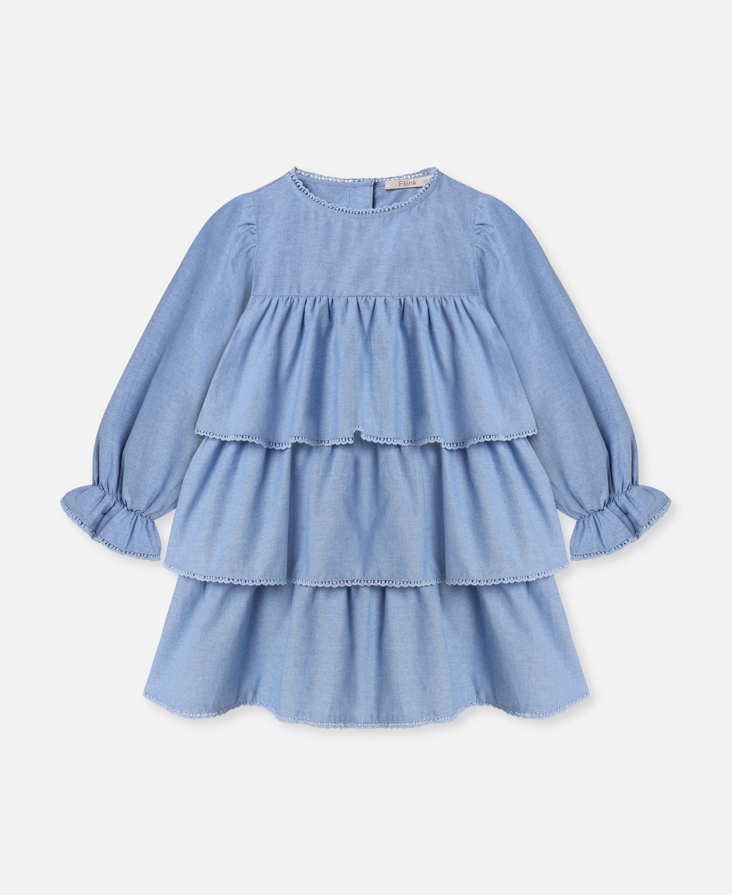 FLIINK CONNIE RUFFLE DRESS DRESS MARINA