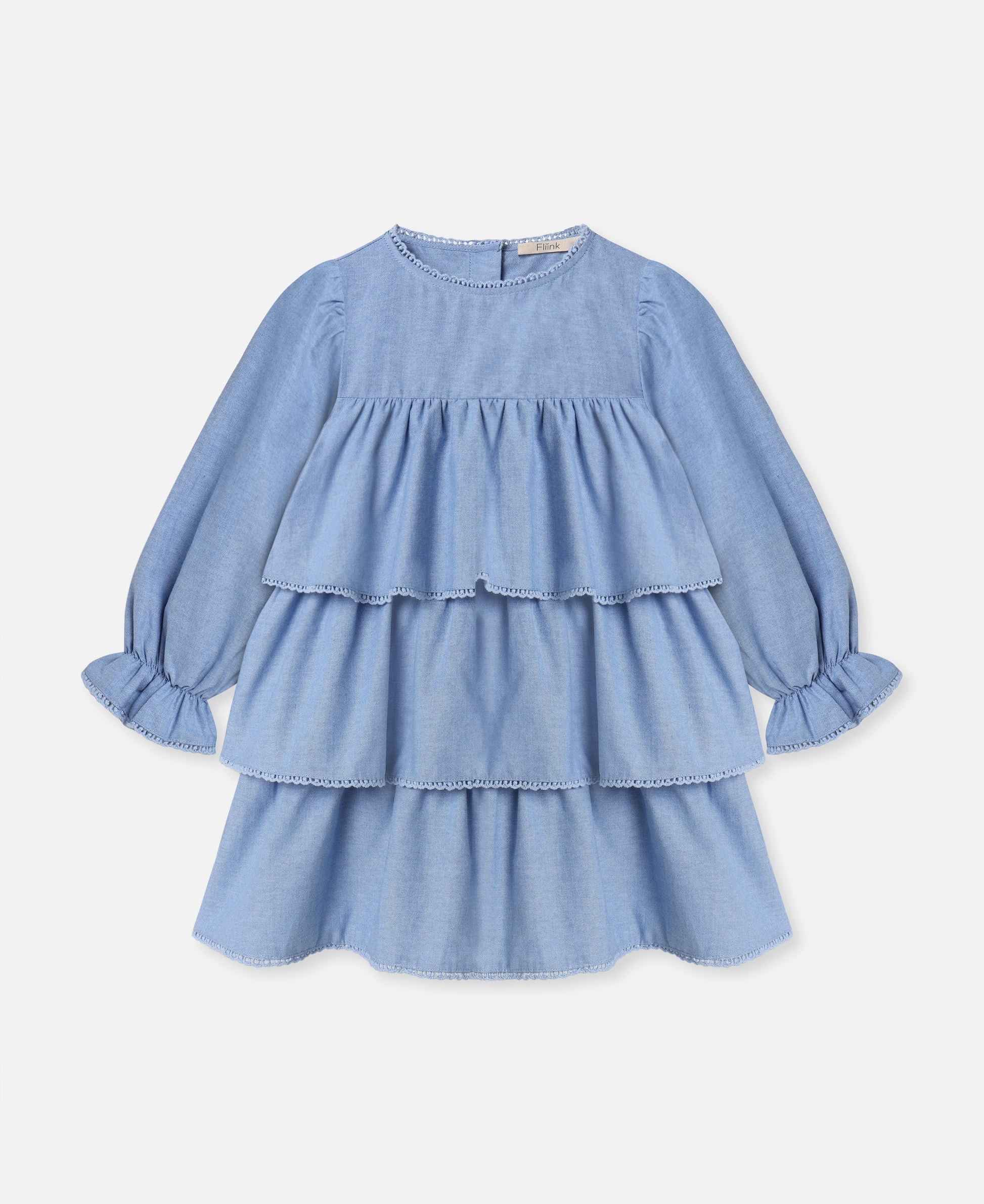 FLIINK CONNIE RUFFLE DRESS DRESS MARINA